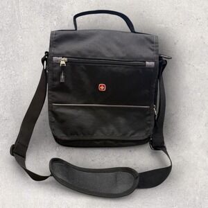 Swiss Gear Black and Gray Crossbody/Shoulder‎ Travel Bag with Strap,  Pockets